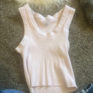 Women's Pink Ribbed Tank Top
